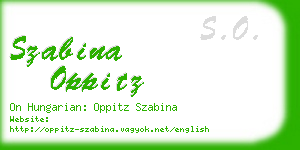 szabina oppitz business card